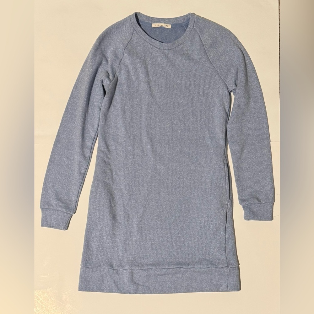 Copper Key Light Blue Long Sleeve Dress